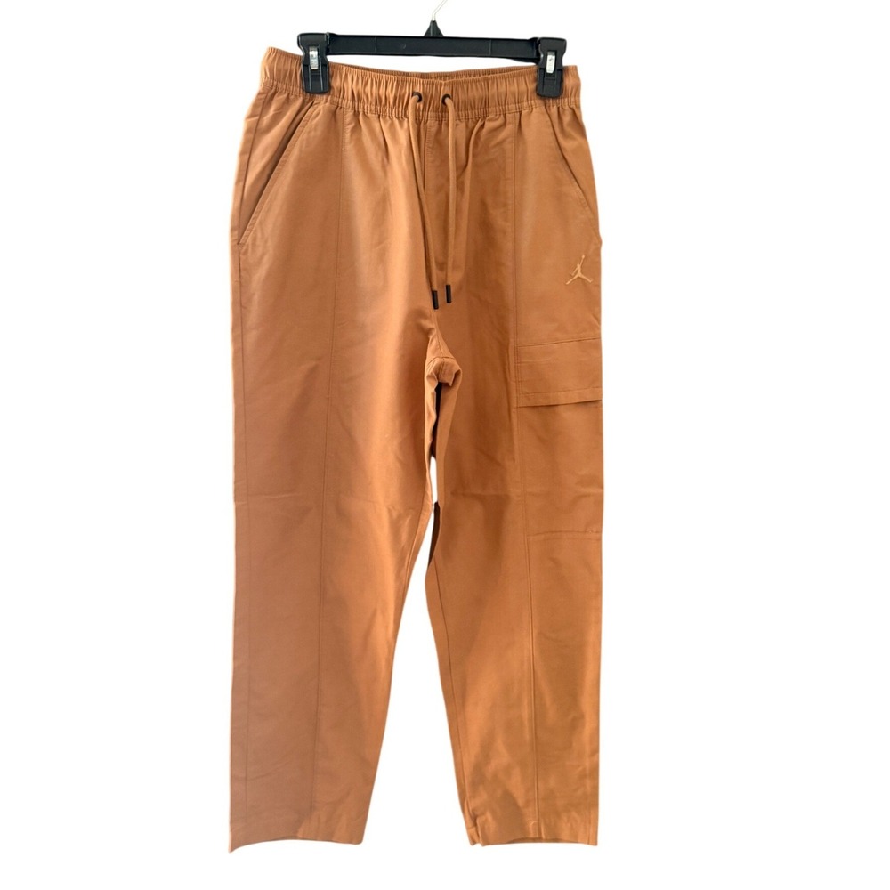 Jordan Kids Tan Utility Cargo Pants Jumpman Logo Elastic Waist‎ Size Small S